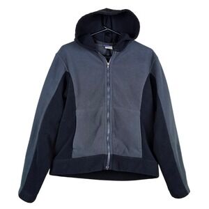 Patagonia Women's Full Zip Fleece‎ Hoodie Gray Black Jacket Activewear Medium